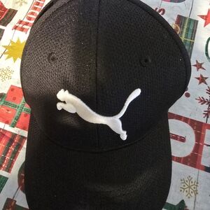 Puma Black Cap with White Logo